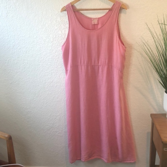 Blue Fish Dresses & Skirts - Blue Fish pink linen dress midi